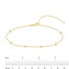 Thumbnail Image 3 of Star Station Anklet in Solid 14K Gold - 10”