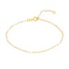 Thumbnail Image 1 of White Enamel Bead Station Chain Bracelet in 14K Gold - 7.5”