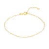 Thumbnail Image 0 of White Enamel Bead Station Chain Bracelet in 14K Gold - 7.5”