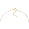 Thumbnail Image 2 of White Enamel Bead Station Chain Bracelet in 14K Gold - 7.5”