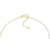 Thumbnail Image 1 of White Enamel Bead Station Chain Bracelet in 14K Gold - 7.5”