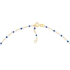 Thumbnail Image 2 of Blue Enamel Bead Station Chain Bracelet in 14K Gold - 7.5”