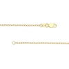 Thumbnail Image 2 of Diamond-Cut Textured Link Anklet in Solid 14K Gold - 10”