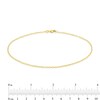 Thumbnail Image 3 of Diamond-Cut Textured Link Anklet in Solid 14K Gold - 10”