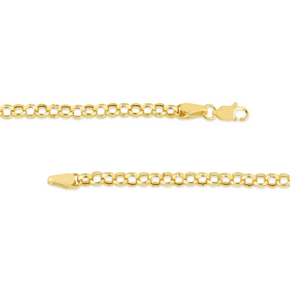 3.75mm Rolo Chain Anklet in Hollow 14K Gold - 10â