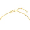 Thumbnail Image 2 of 3.0mm Disco Bead Station Rolo Chain Anklet in Hollow 14K Gold - 10”