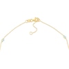 Thumbnail Image 2 of Turquoise Enamel Evil Eye Station Anklet in 14K Gold - 10”