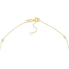 Thumbnail Image 1 of Turquoise Enamel Evil Eye Station Anklet in 14K Gold - 10”