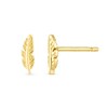 Thumbnail Image 2 of Feather Stud Earrings in 14K Gold