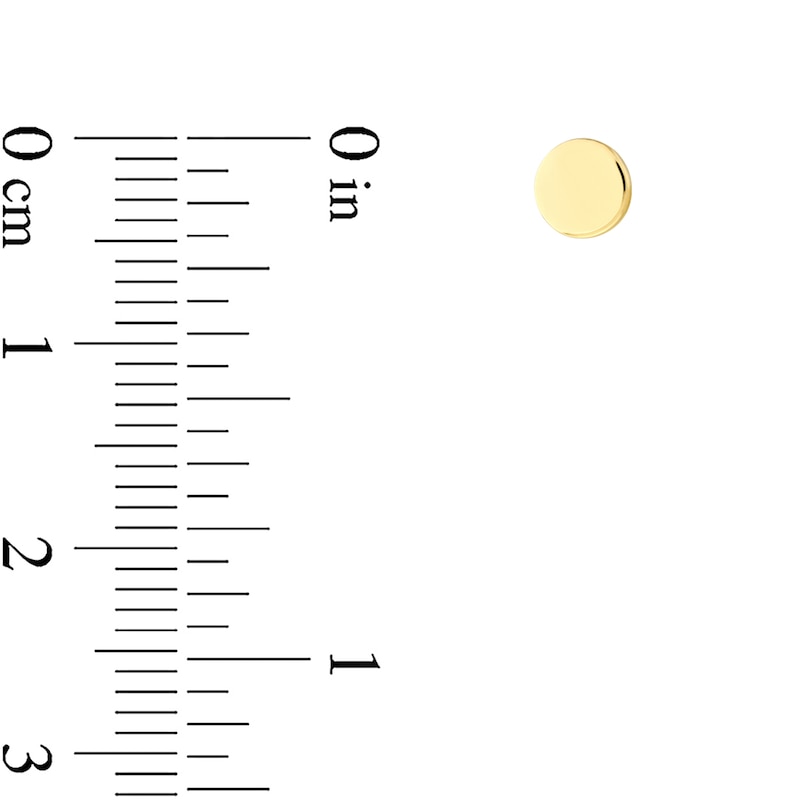 Main Image 3 of 5.0mm Polished Disc Stud Earrings in 14K Gold