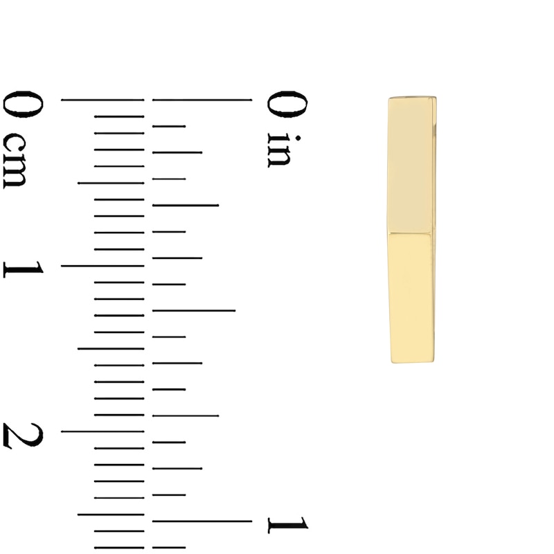 Main Image 2 of 14.45mm Hexagon Huggie Hoop Earrings in 14K Gold