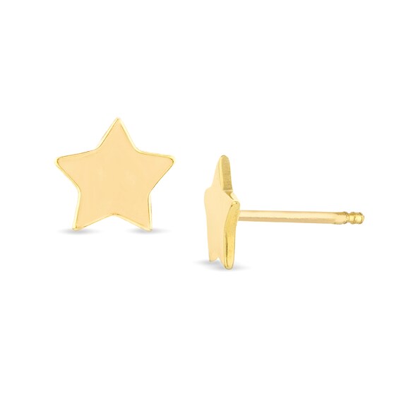 Star Stud Earrings in 14K Gold