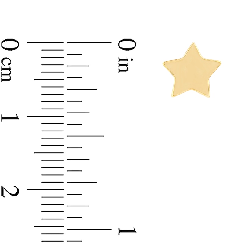 Main Image 2 of Star Stud Earrings in 14K Gold