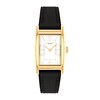 Thumbnail Image 1 of Ladies' Coach Reese Gold-Tone IP Black Leather Strap Watch with Rectangular White Dial (Model: 14504312)