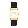 Thumbnail Image 0 of Ladies' Coach Reese Gold-Tone IP Black Leather Strap Watch with Rectangular White Dial (Model: 14504312)