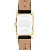 Thumbnail Image 3 of Ladies' Coach Reese Gold-Tone IP Black Leather Strap Watch with Rectangular White Dial (Model: 14504312)