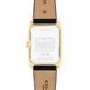 Thumbnail Image 2 of Ladies' Coach Reese Gold-Tone IP Black Leather Strap Watch with Rectangular White Dial (Model: 14504312)