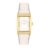 Thumbnail Image 1 of Ladies' Coach Reese Gold-Tone IP White Leather Strap Watch with Rectangular White Dial (Model: 14504314)