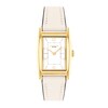 Thumbnail Image 0 of Ladies' Coach Reese Gold-Tone IP White Leather Strap Watch with Rectangular White Dial (Model: 14504314)