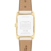 Thumbnail Image 2 of Ladies' Coach Reese Gold-Tone IP White Leather Strap Watch with Rectangular White Dial (Model: 14504314)