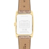 Thumbnail Image 2 of Ladies' Coach Reese Gold-Tone IP Brown Leather Strap Watch with Rectangular White Dial (Model: 14504355)