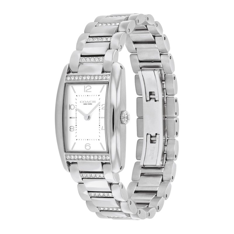 Main Image 2 of Ladies' Coach Reese Crystal Accent Watch with Rectangular White Dial (Model: 14504315)