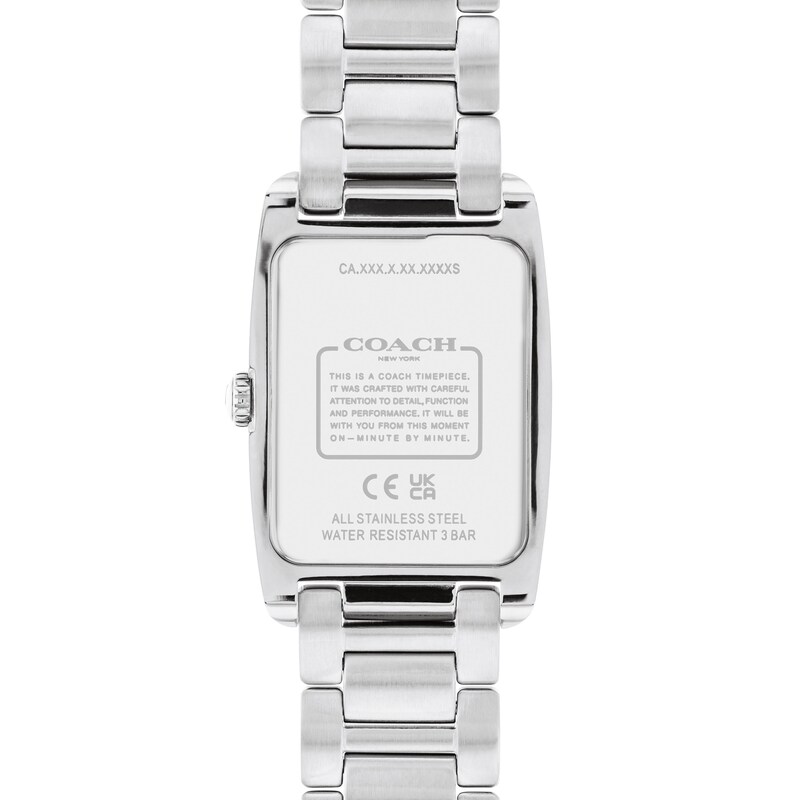 Main Image 3 of Ladies' Coach Reese Crystal Accent Watch with Rectangular White Dial (Model: 14504315)