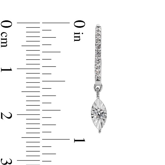 1/4 CT. T.w. Certified Lab-Grown Diamond Marquise Dangle Earrings in 10K White Gold (I/Si2)