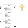Thumbnail Image 2 of Beaded Cross Stud Earrings in 14K Gold