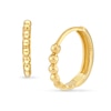 Thumbnail Image 1 of 14.0mm Beaded Huggie Hoop Earrings in 14K Gold