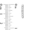 Thumbnail Image 2 of 14.0mm Beaded Huggie Hoop Earrings in 14K White Gold