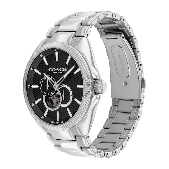 Men's Coach Jackson Chronograph Watch with Black Skeleton Dial (Model: 14602695)