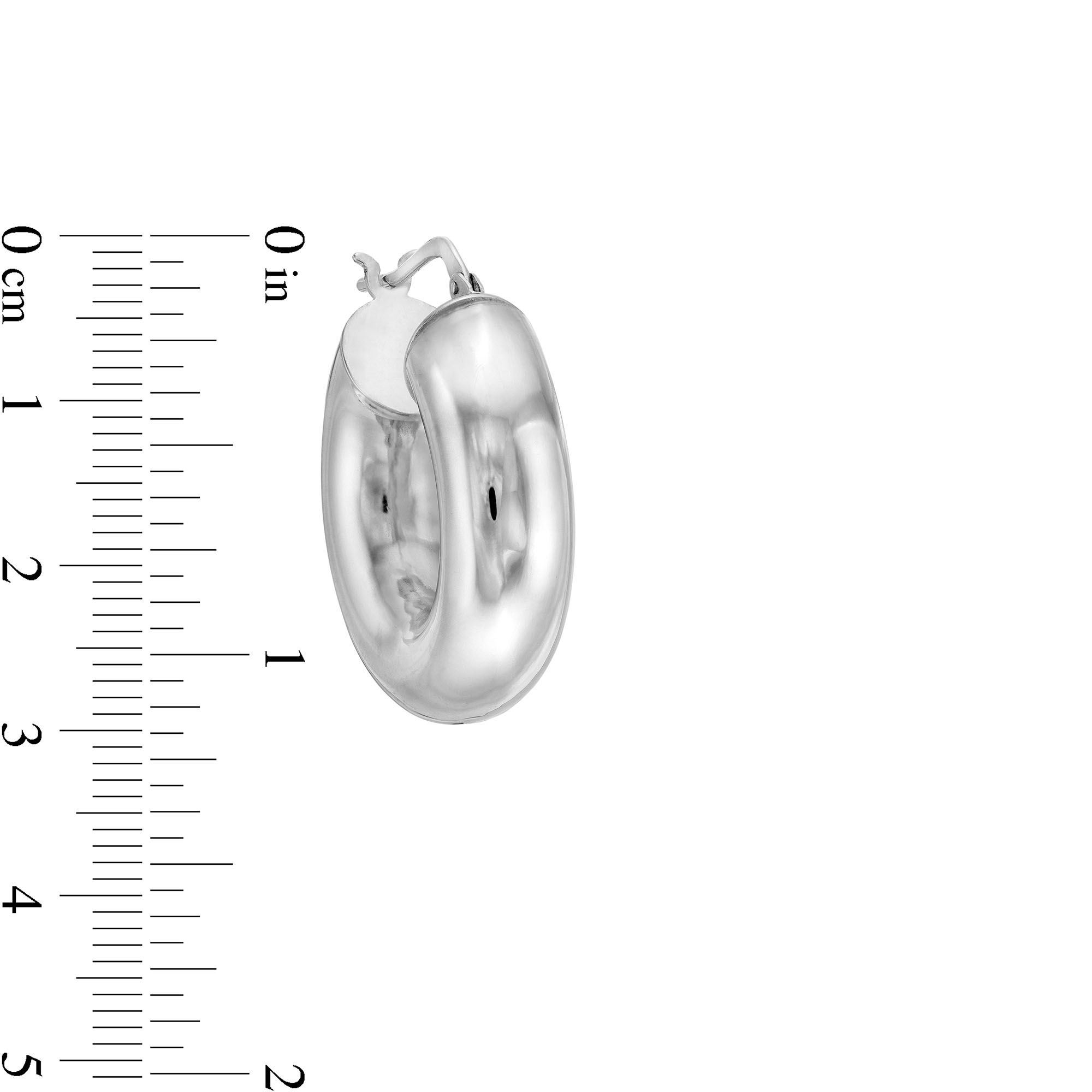 Thumbnail Image 1 of 26.0mm Tube Hoop Earrings in Hollow Sterling Silver