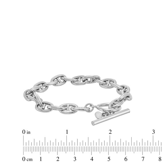 6.0mm Mariner Chain Toggle Bracelet in Hollow Sterling Silver - 7.5"