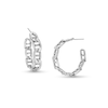 Thumbnail Image 0 of Mariner Chain Link J-Hoop Earrings in Hollow Sterling Silver