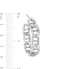 Thumbnail Image 1 of Mariner Chain Link J-Hoop Earrings in Hollow Sterling Silver