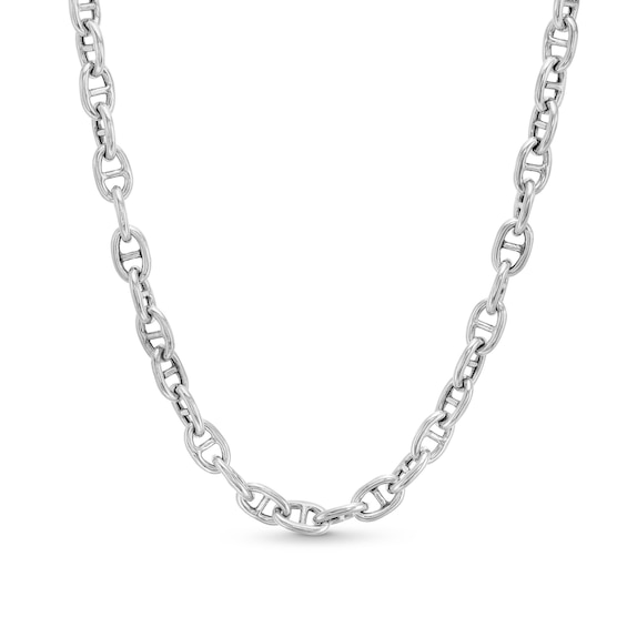6.0mm Mariner Chain Toggle Necklace in Hollow Sterling Silver - 17"