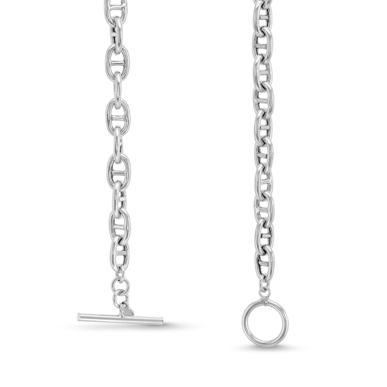 6.0mm Mariner Chain Toggle Necklace in Hollow Sterling Silver - 17"