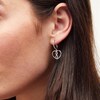 Thumbnail Image 2 of 1/4 CT. T.W. Diamond Infinity Heart Drop Earrings in Sterling Silver