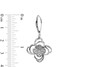 Thumbnail Image 3 of 1/2 CT. T.W. Clover-Shaped Multi-Diamond Double Swirl Frame Drop Earrings in Sterling Silver