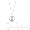 Thumbnail Image 3 of 1/8 CT. T.W. Diamond Infinity Heart Pendant in Sterling Silver