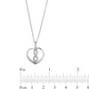 Thumbnail Image 4 of 1/8 CT. T.W. Diamond Infinity Heart Pendant in Sterling Silver