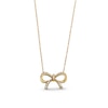 Thumbnail Image 1 of 1/10 CT. T.W. Diamond Bow Necklace in 10K Gold
