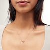 Thumbnail Image 2 of 1/10 CT. T.W. Diamond Bow Necklace in 10K Gold