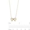 Thumbnail Image 3 of 1/10 CT. T.W. Diamond Bow Necklace in 10K Gold