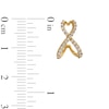 Thumbnail Image 3 of 1/3 CT. T.W. Diamond Crossover J-Hoop Earrings in 10K Gold