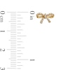Thumbnail Image 3 of 1/10 CT. T.W. Diamond Bow Stud Earrings in 10K Gold