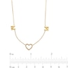 Thumbnail Image 3 of 1/15 CT. T.W. Diamond "MOM" Heart Station Necklace in 10K Gold - 17"