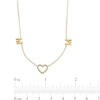 Thumbnail Image 2 of 1/15 CT. T.W. Diamond "MOM" Heart Station Necklace in 10K Gold - 17"