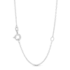 Thumbnail Image 3 of 8.0mm Asscher-Cut Amethyst and White Lab-Created Sapphire Double Row Bail Pendant in Sterling Silver